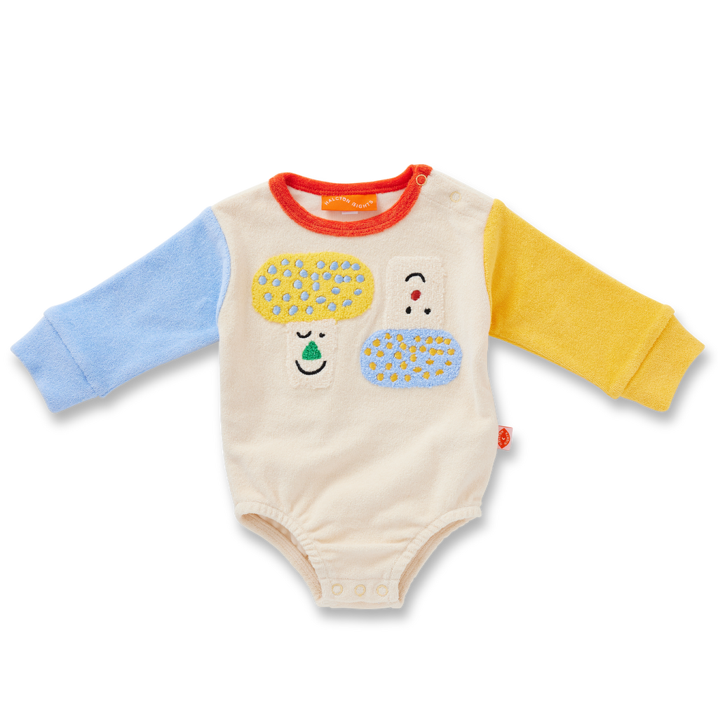 Pocket Patch Terry Long Sleeve Bodysuit