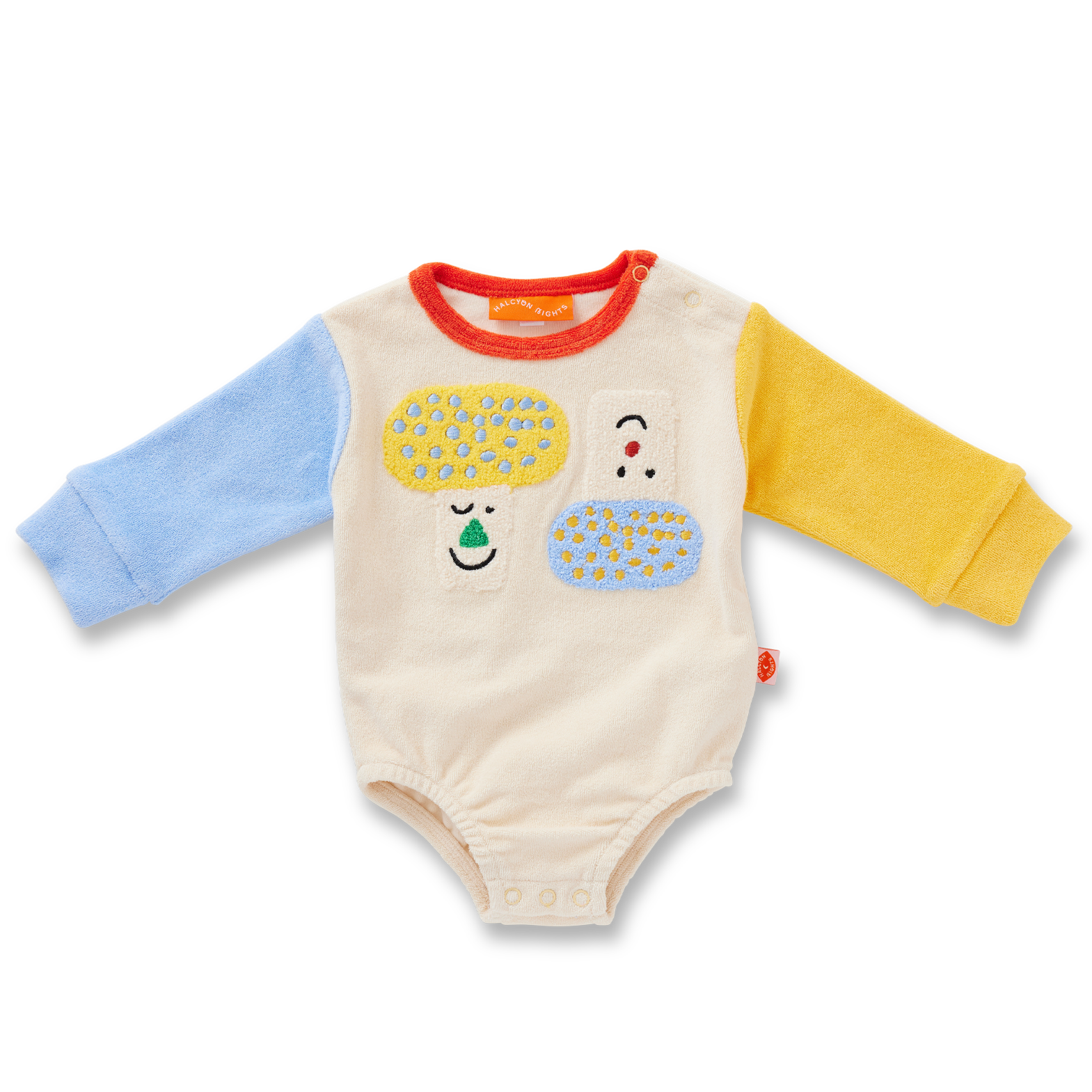 Pocket Patch Terry Long Sleeve Bodysuit