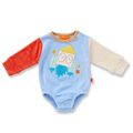 Space Blue Terry Long Sleeve Bodysuit
