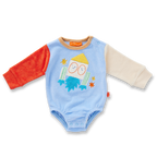 Space Blue Terry Long Sleeve Bodysuit