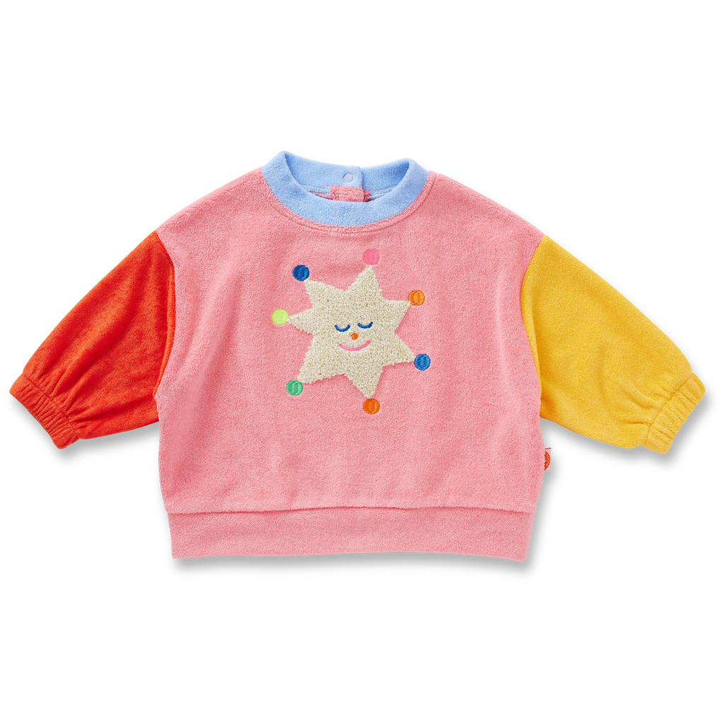 Stars Pink Terry Sweater