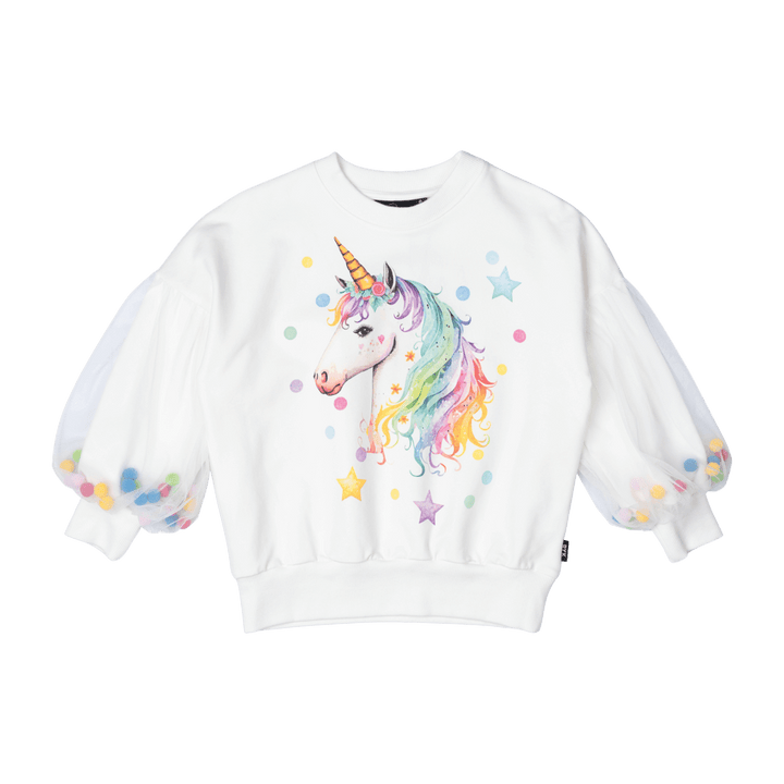 Rock Your Baby Tulle Sleeve Sweatshirt - Unicorn