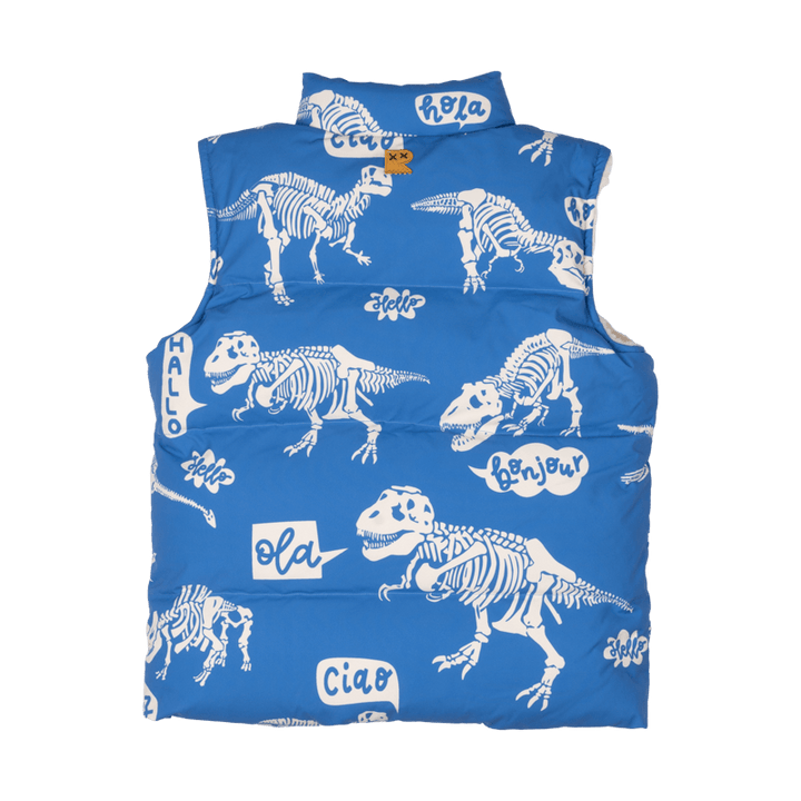 Rock Your Baby Hello Dino Sherpa Lined Padded Vest