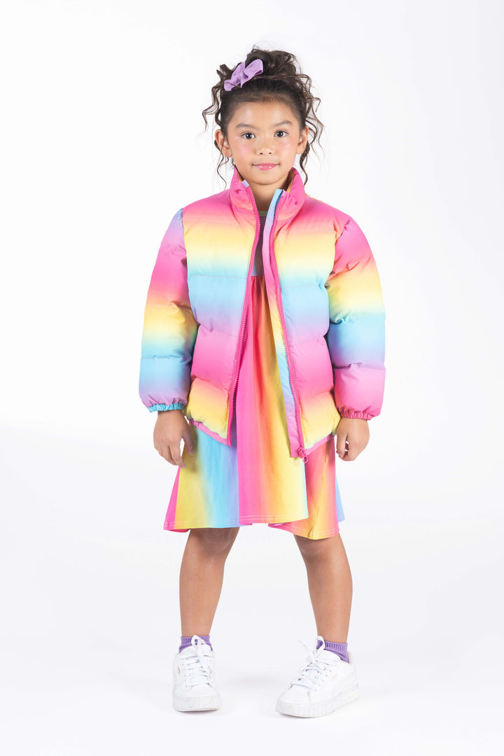 Rock Your Baby Rainbow Padded Jacket With Lining