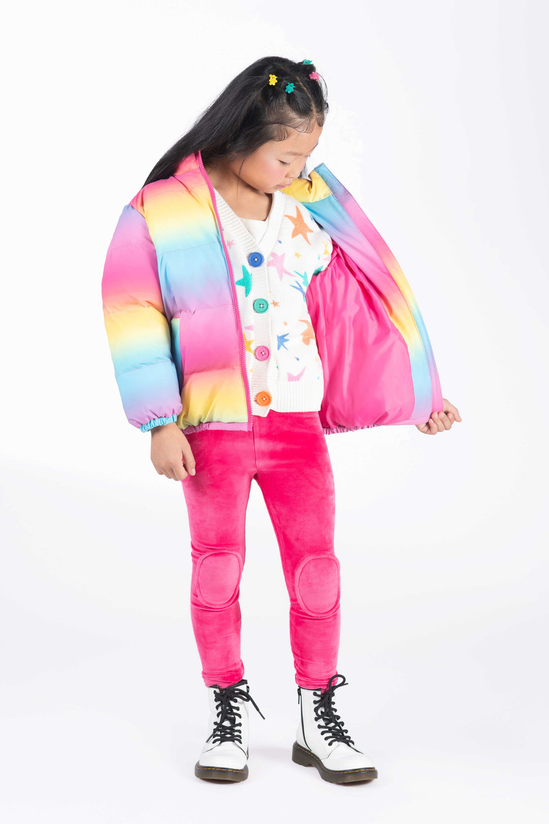 Rock Your Baby Rainbow Padded Jacket With Lining