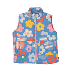 Padded Vest With Lining - Happy Flowers