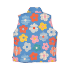 Padded Vest With Lining - Happy Flowers