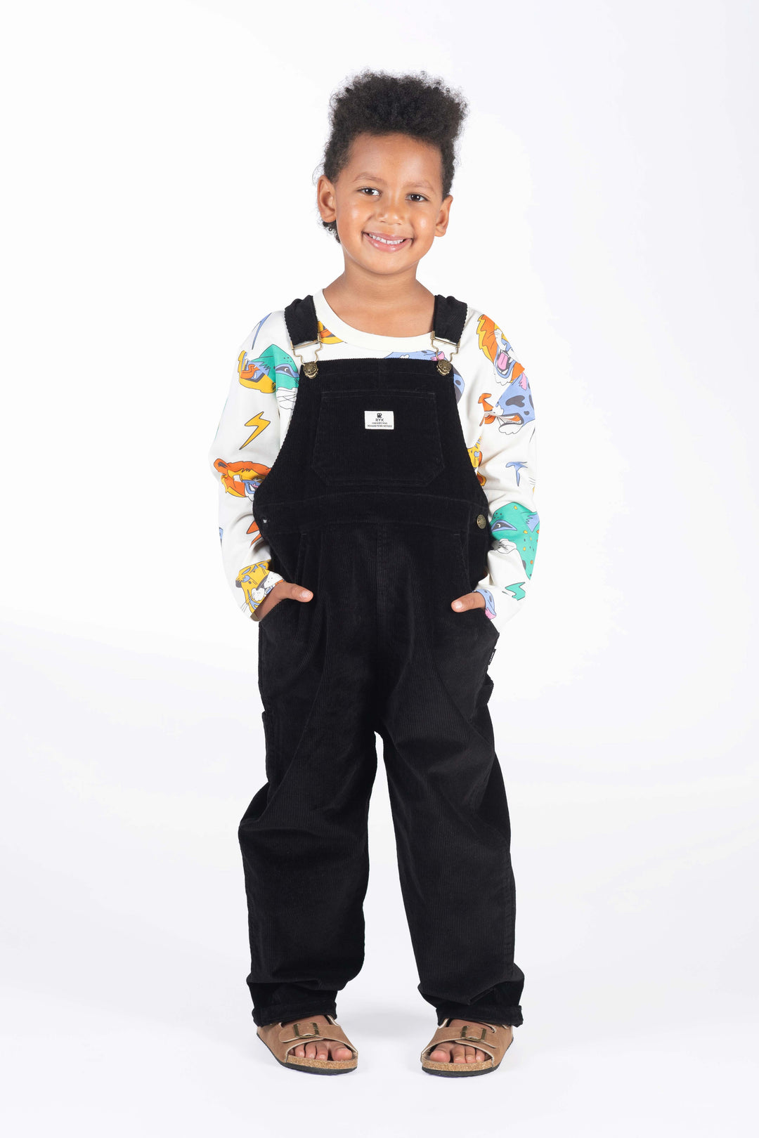 Rock Your Baby Black Cord Overalls