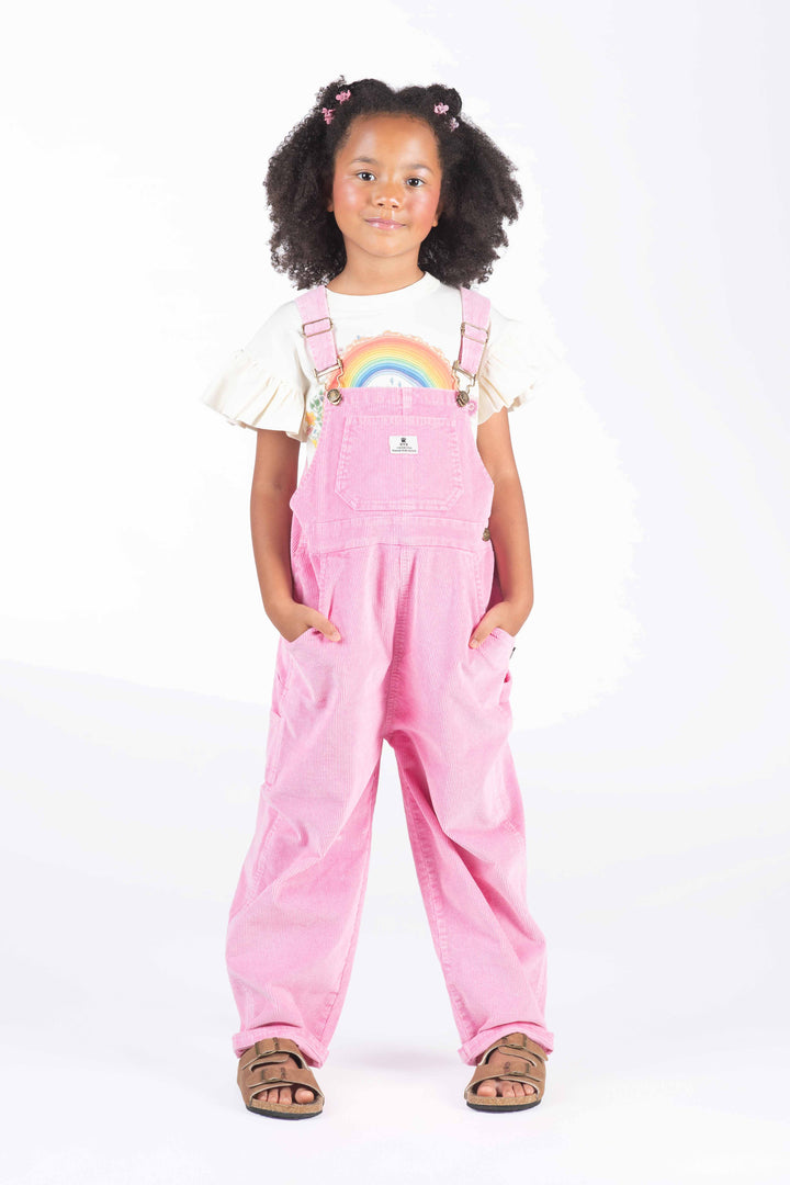 Rock Your Baby Pale Pink Cord Overalls