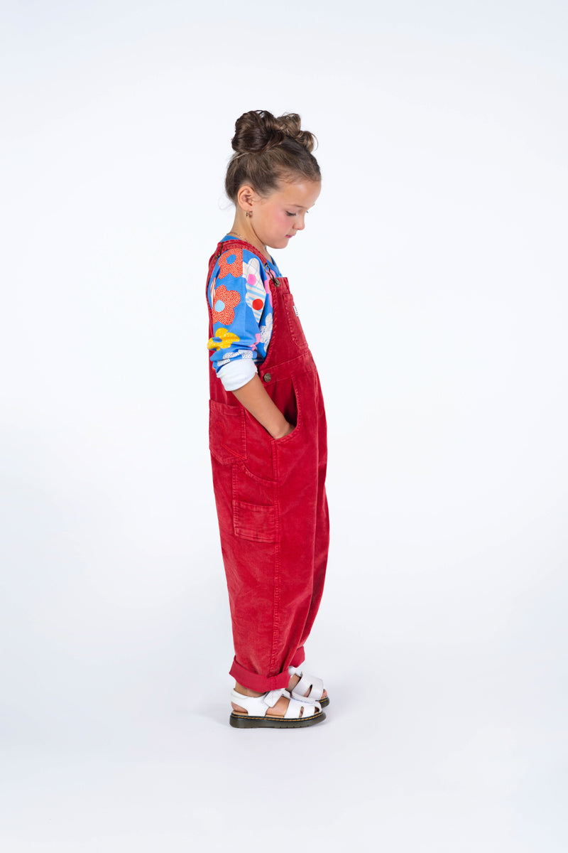 Cord Overalls - Red