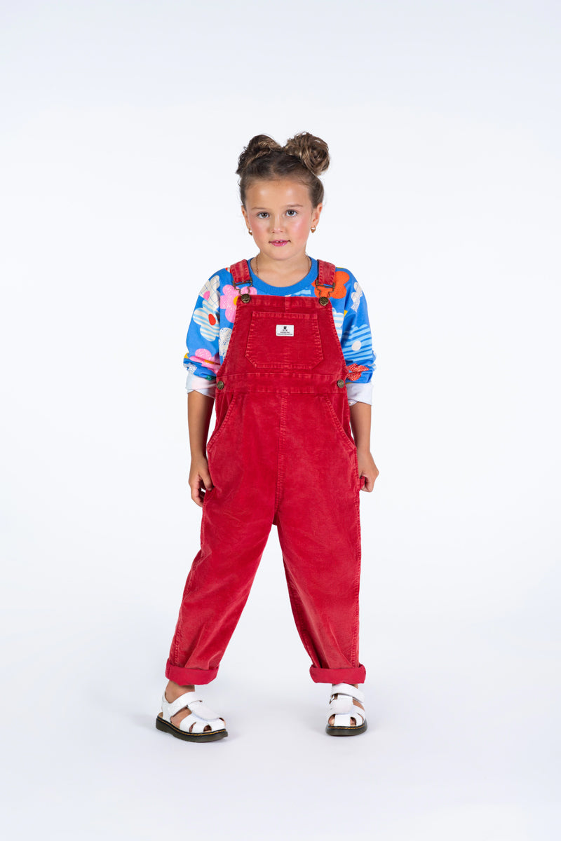 Cord Overalls - Red