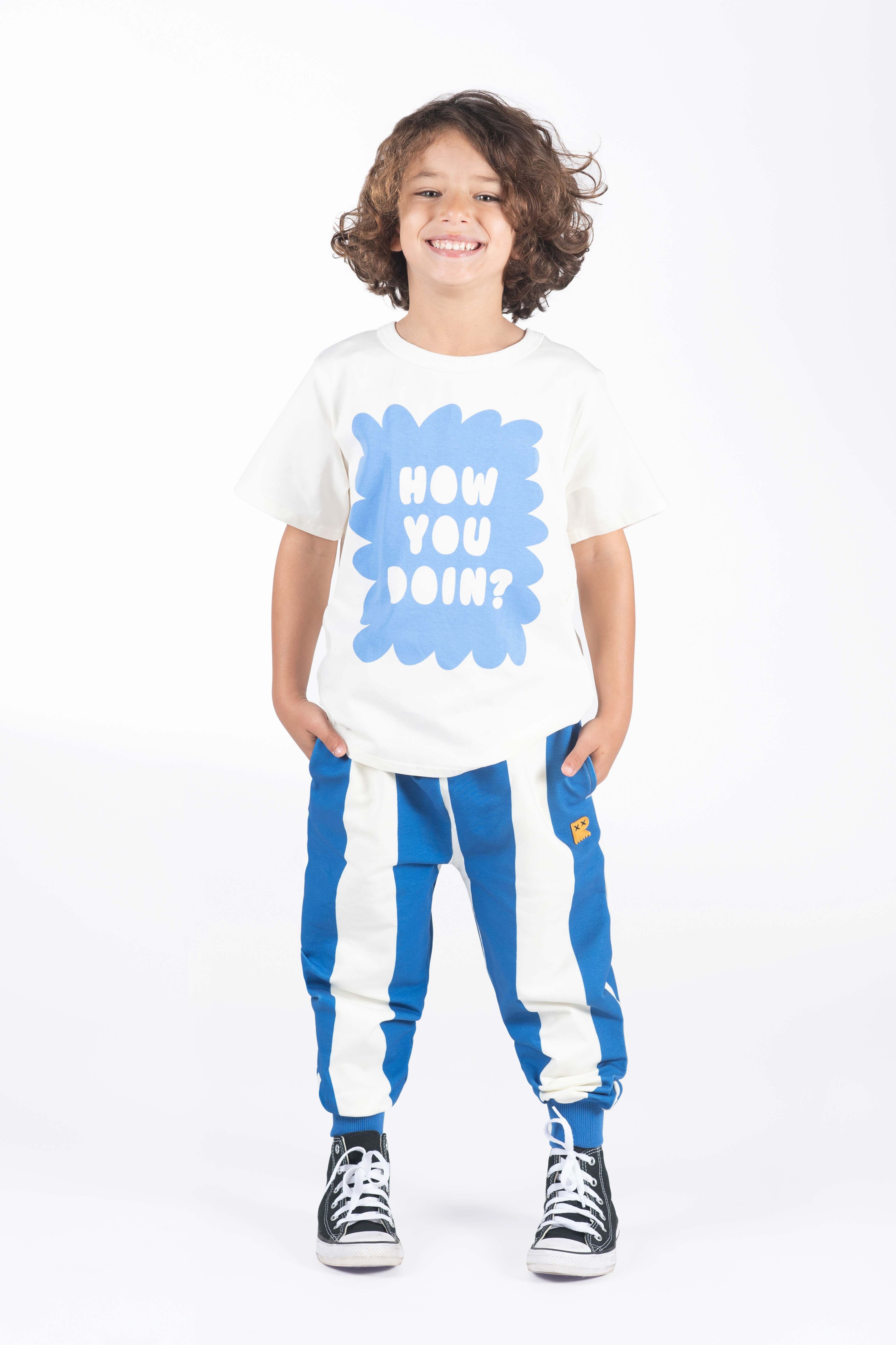 Blue Stripe Trackies