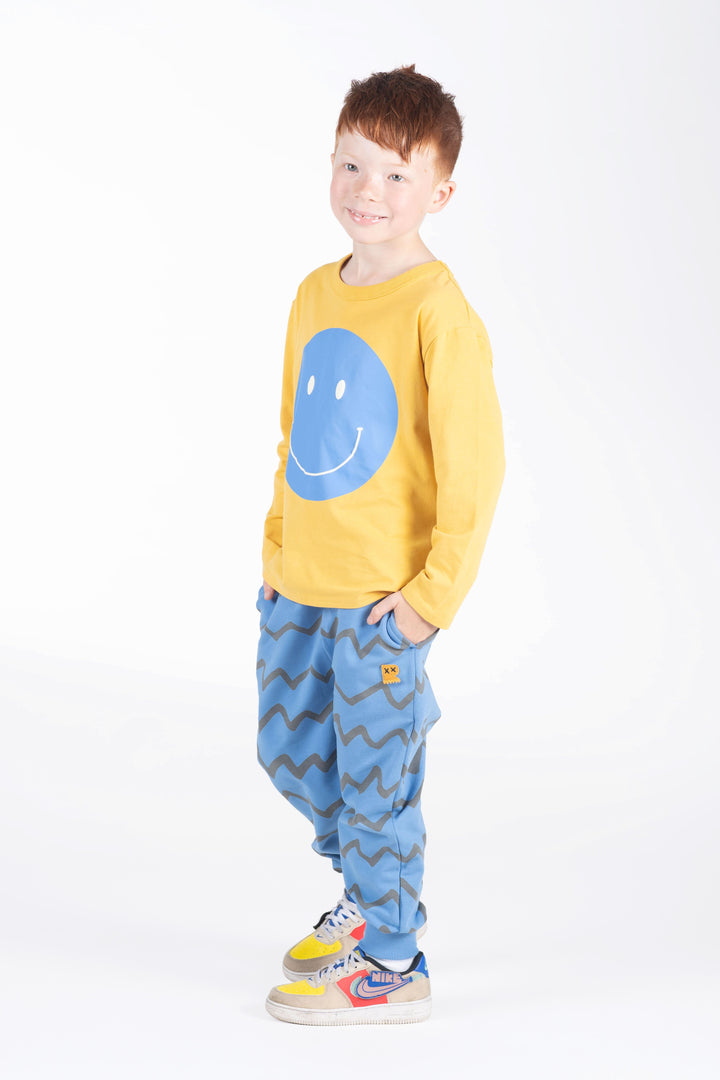 Rock Your Baby Blue Zig Zag Trackies