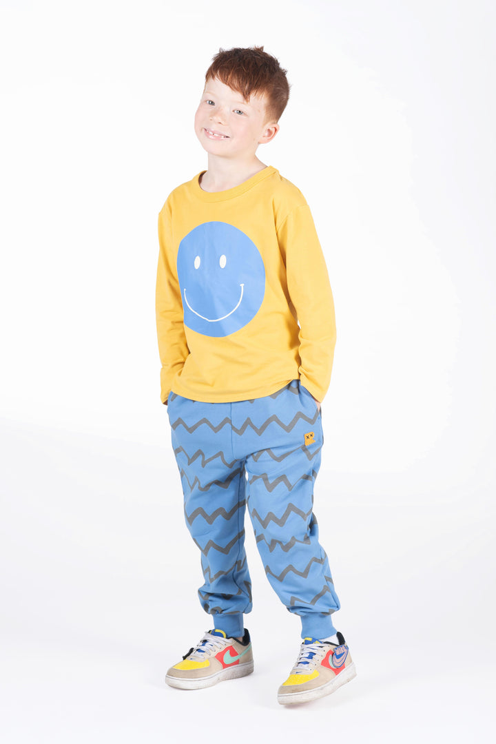 Rock Your Baby Blue Zig Zag Trackies