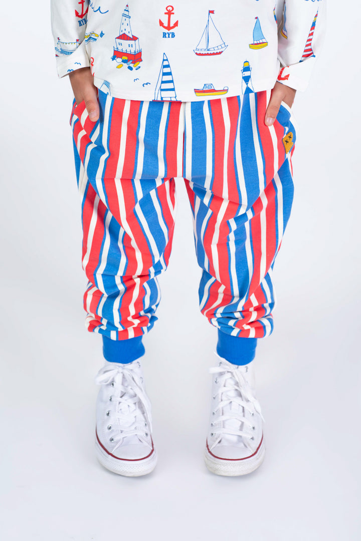 Rock Your Baby Track Pants - Nautical Stripe