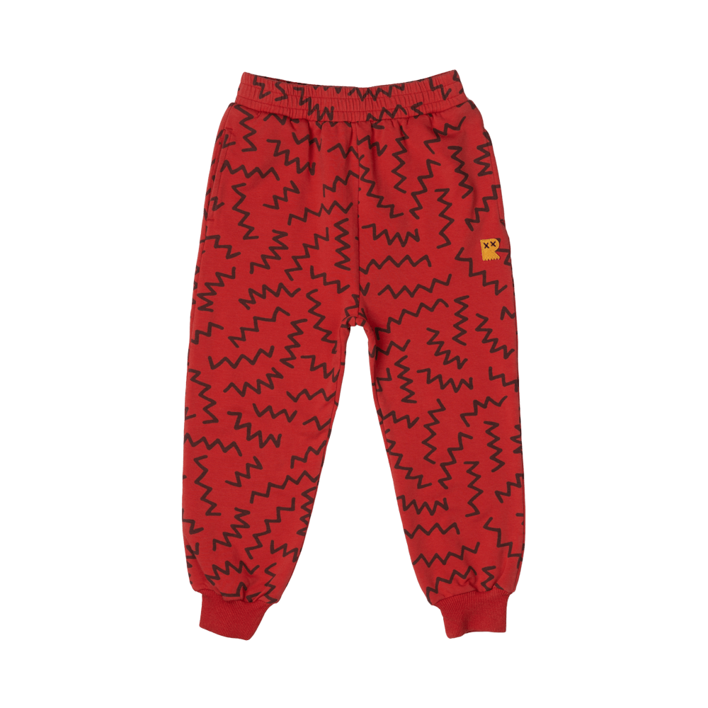 Rock Your Baby Red Zig Zag Trackies
