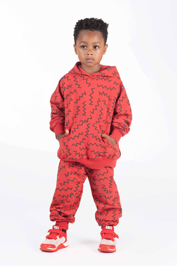 Rock Your Baby Red Zig Zag Trackies