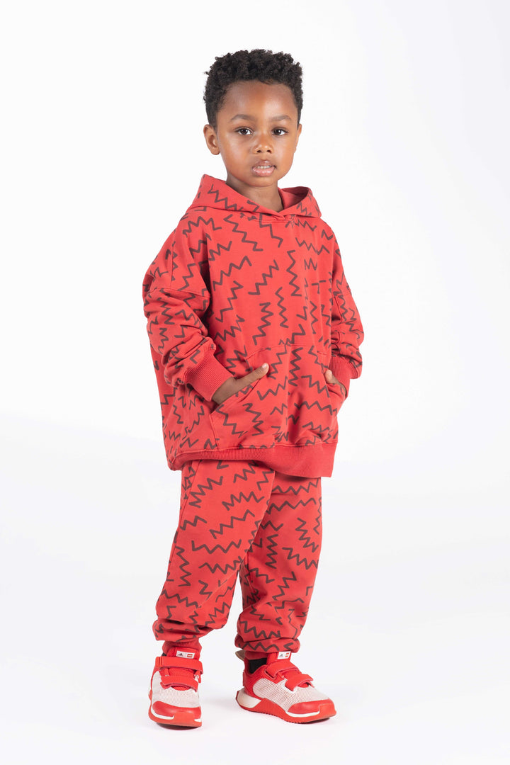 Rock Your Baby Red Zig Zag Trackies