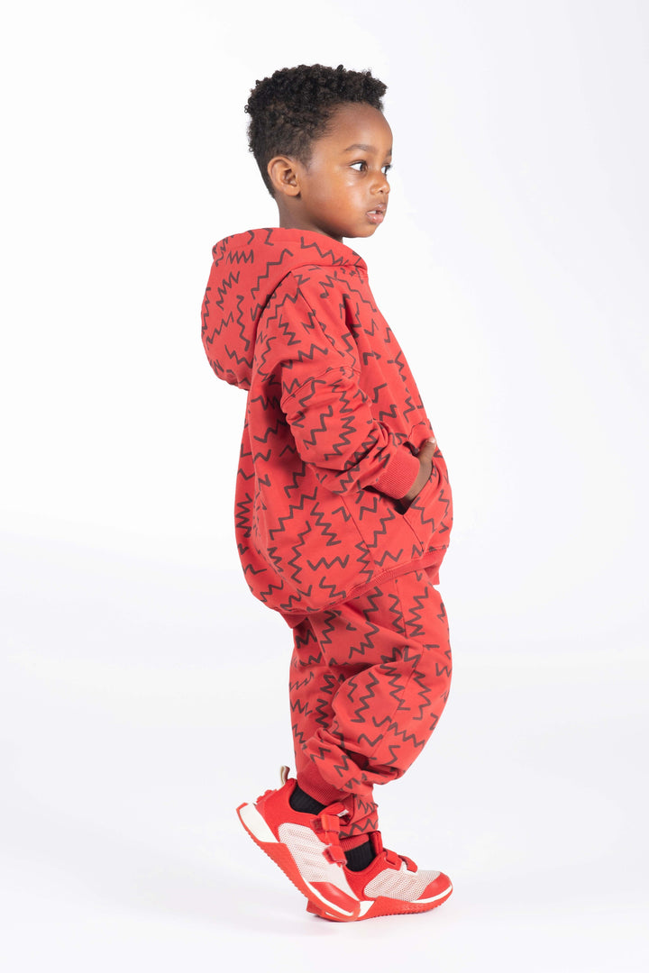 Rock Your Baby Red Zig Zag Trackies