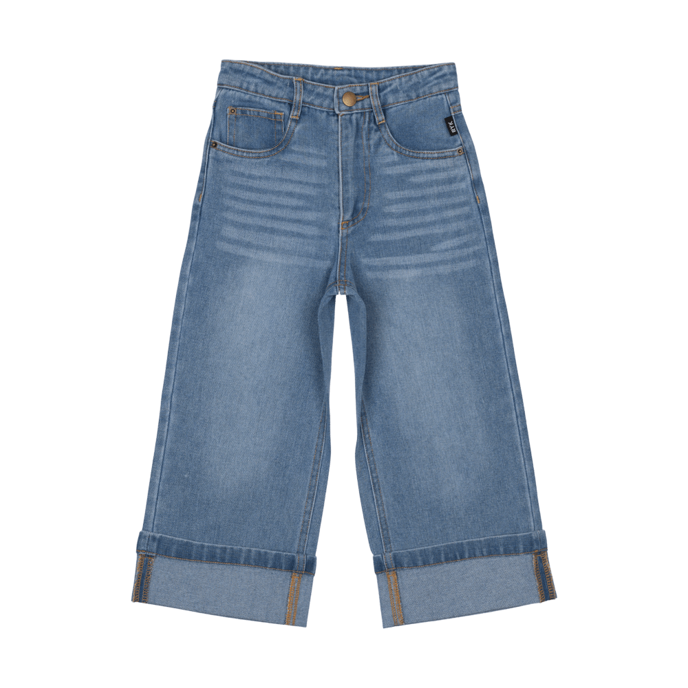 Flared Loose Fit Denim Jeans