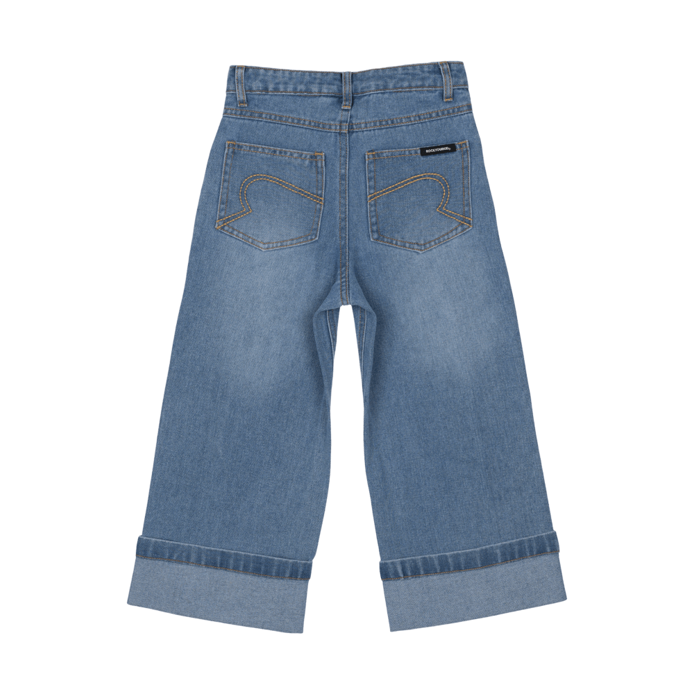Flared Loose Fit Denim Jeans