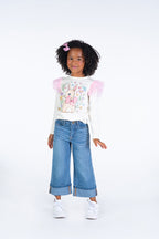 Flared Loose Fit Denim Jeans