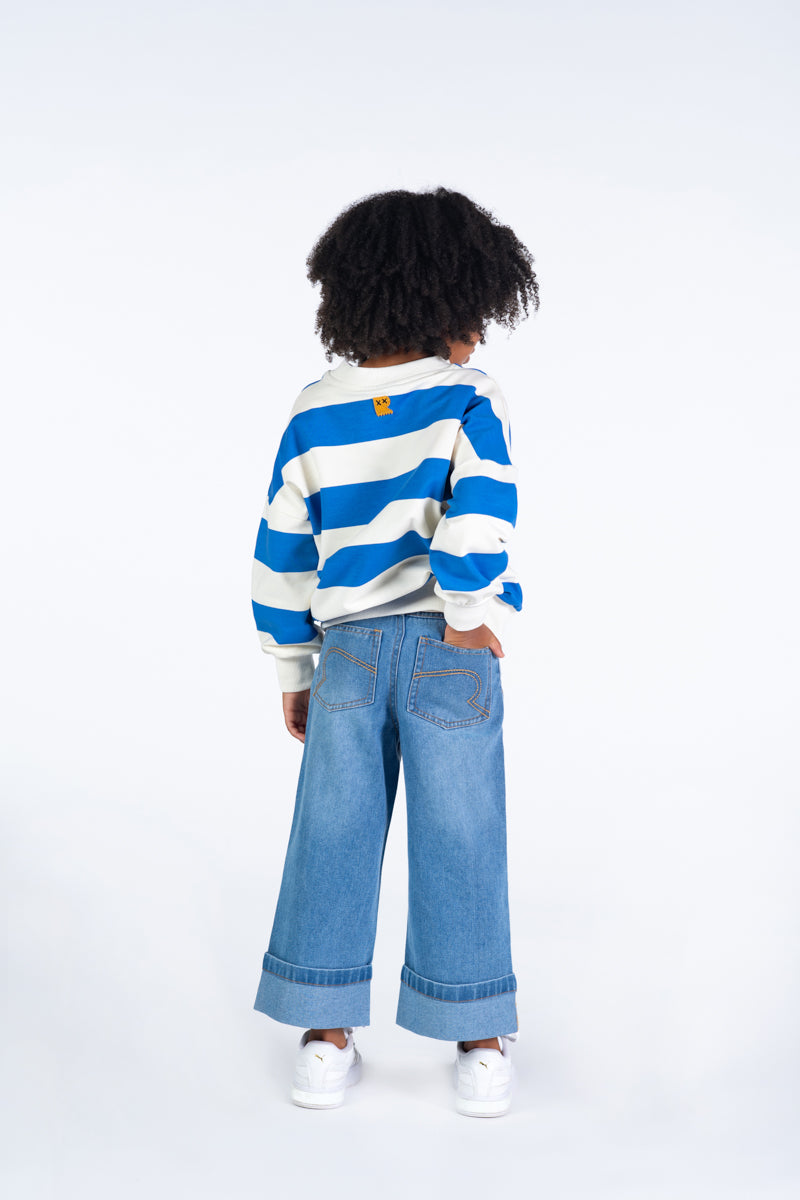 Flared Loose Fit Denim Jeans