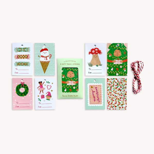Festive Gift Tag Set of 8