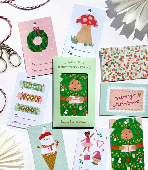Festive Gift Tag Set of 8