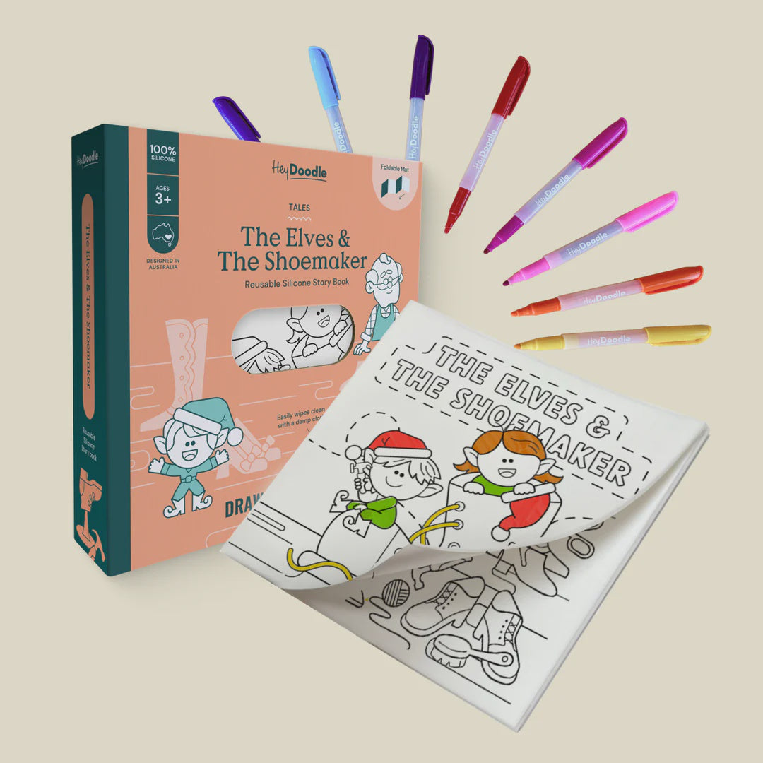 The Elves & The Shoemaker Tales - Reusable Colouring Book