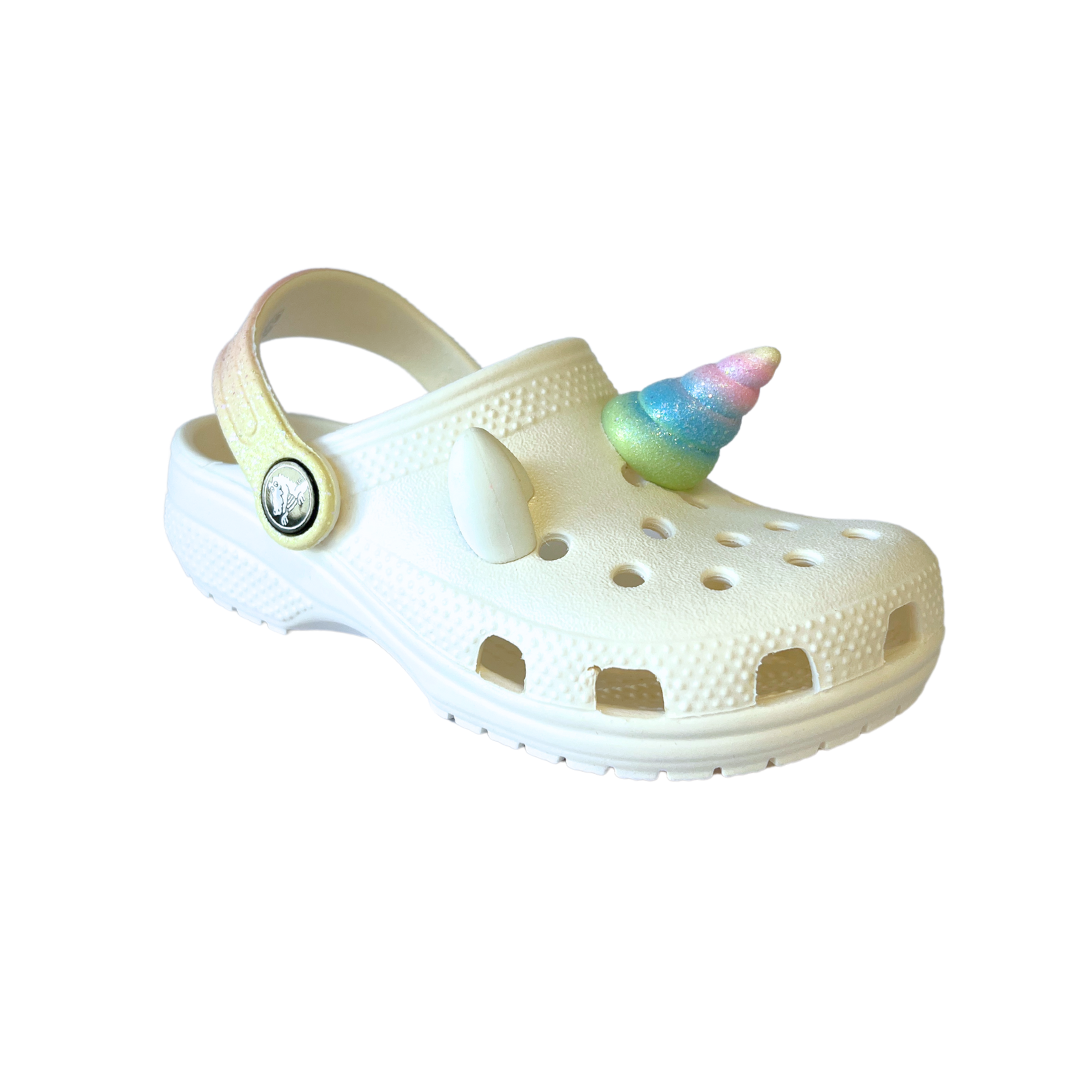 Crocs Classic I AM Rainbow Unicorn Clog - Chalk