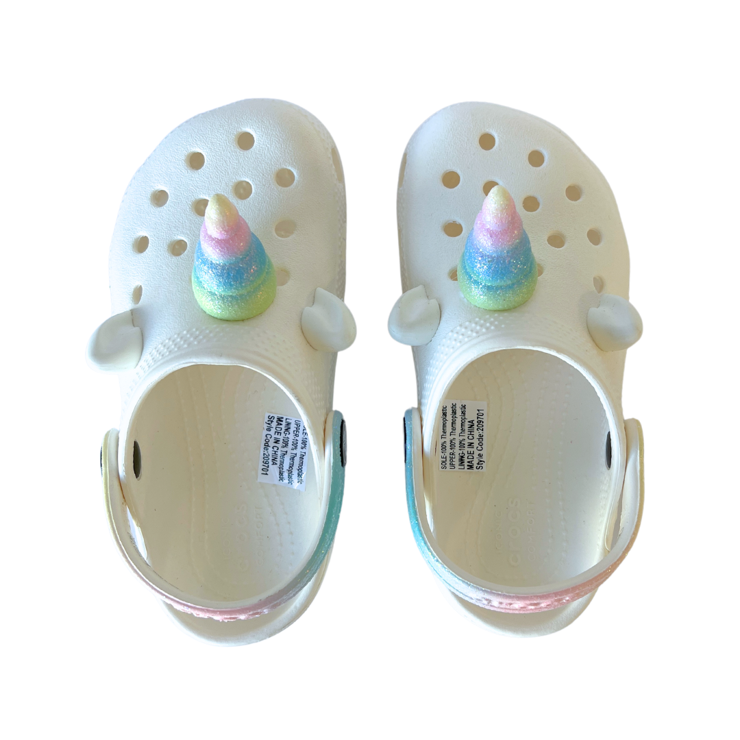 Rainbow 2025 letter crocs