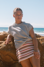 Ladies Sunshine Stripe Knit Skirt