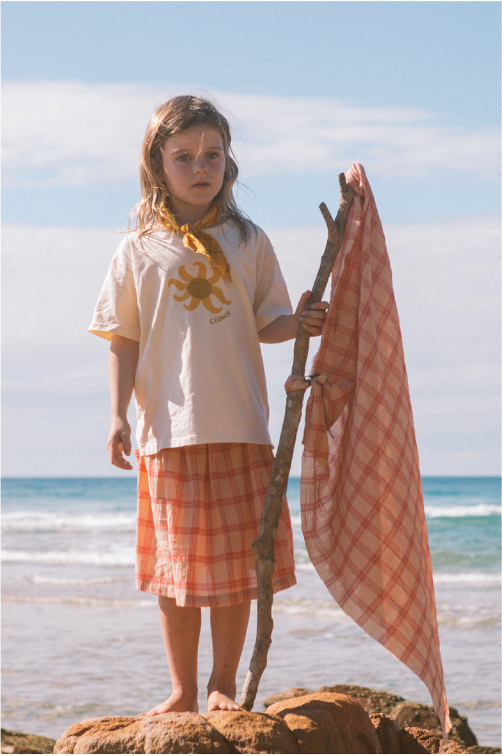 Grown Woven Stripe Skirt