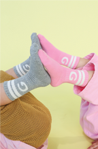 Stripe Logo Socks - Grey Marle