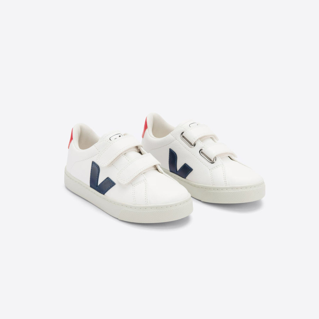 Veja Esplar Velcro Leather - Extra White/Nautico/Pekin