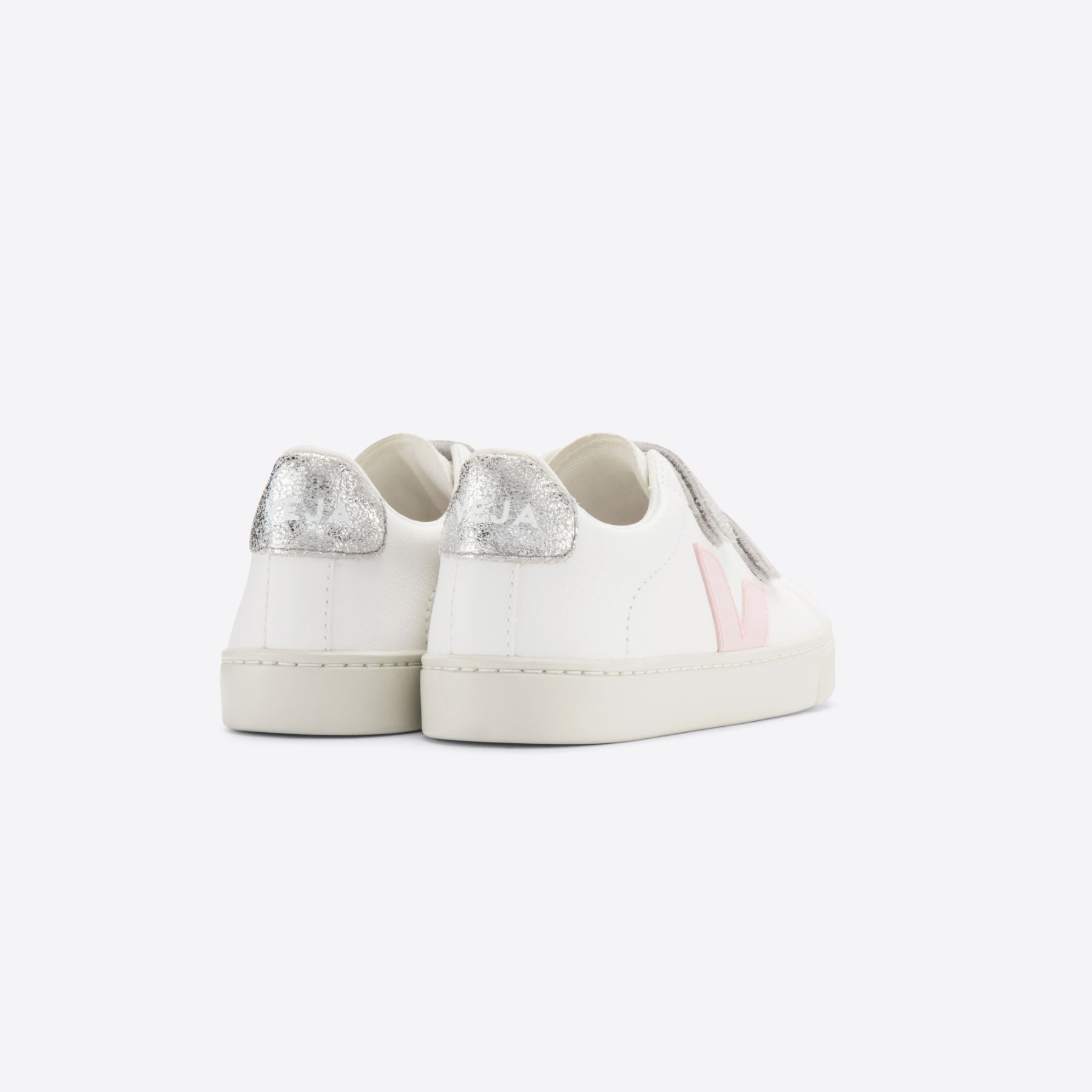 Veja Esplar Velcro Leather - Extra White/Petale/Silver