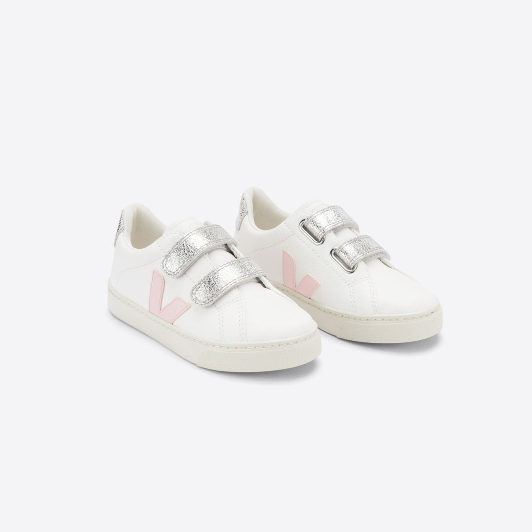 Veja Esplar Velcro Leather - Extra White/Petale/Silver