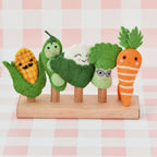Felt Vegetables Finger Puppets Set