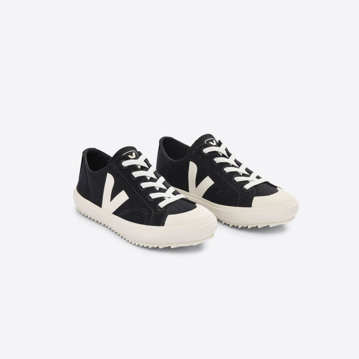 Veja Flip Elastic Laces Canvas - Black Pierre