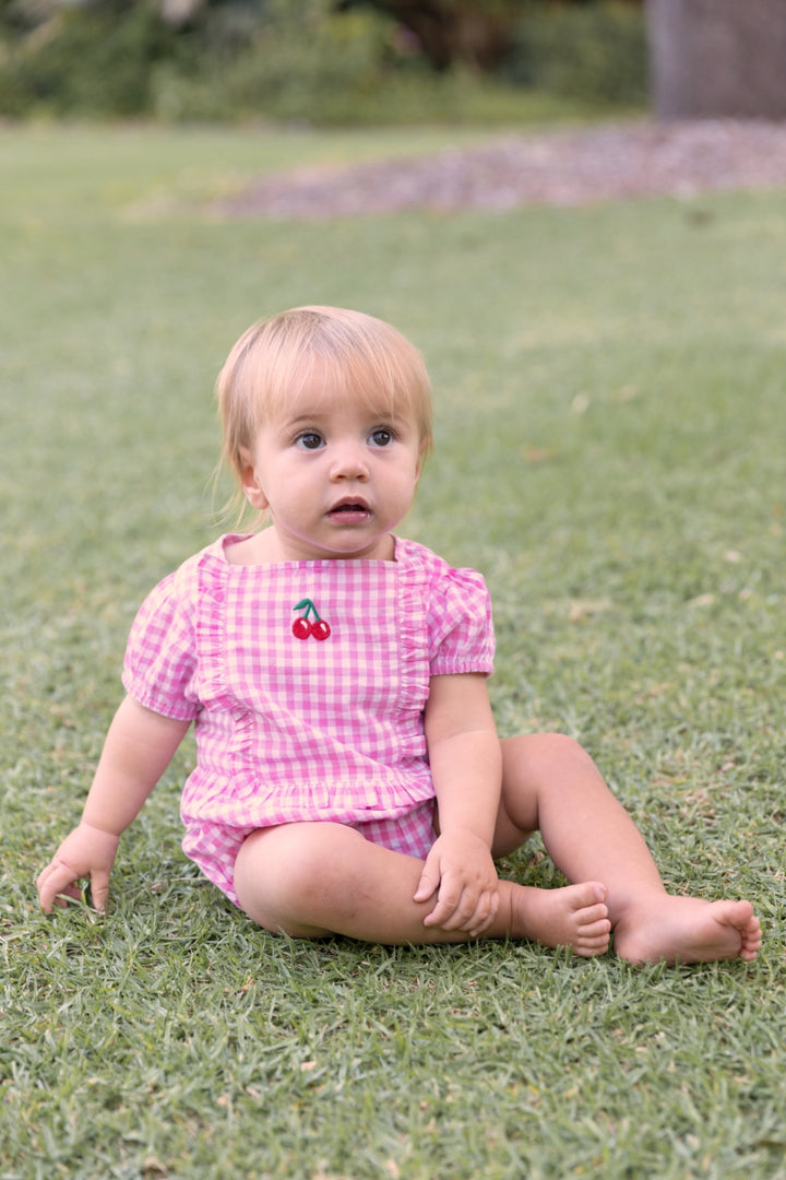 Alex & Ant Gianna Playsuit - Gingham Cherry