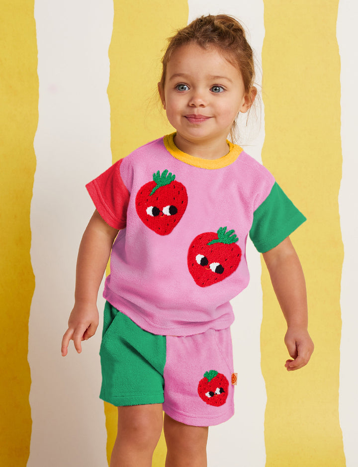 Halcyon Nights Strawberry Terry Shorts