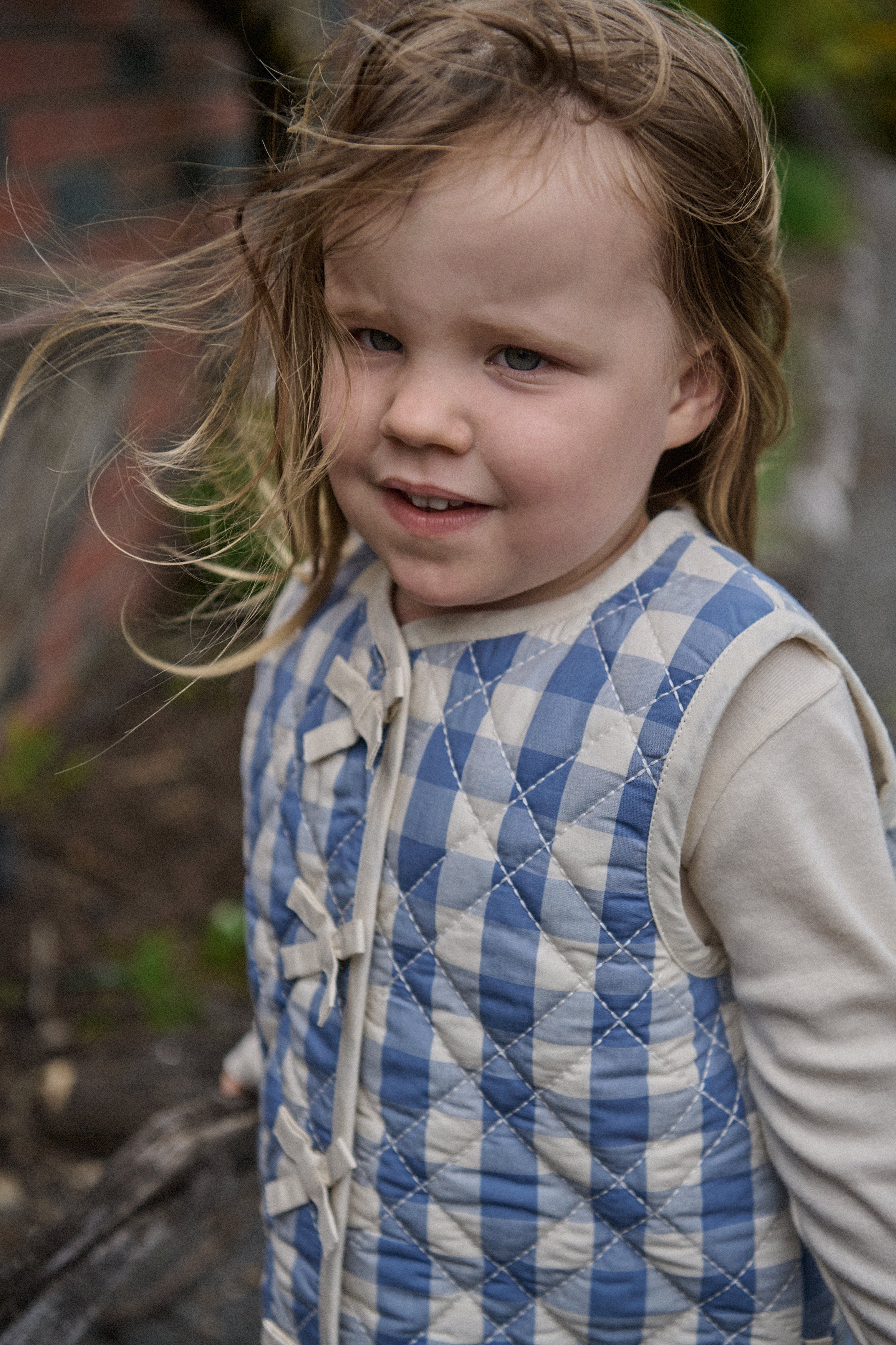 Marlo Quilted Vest - Bluebelle Check