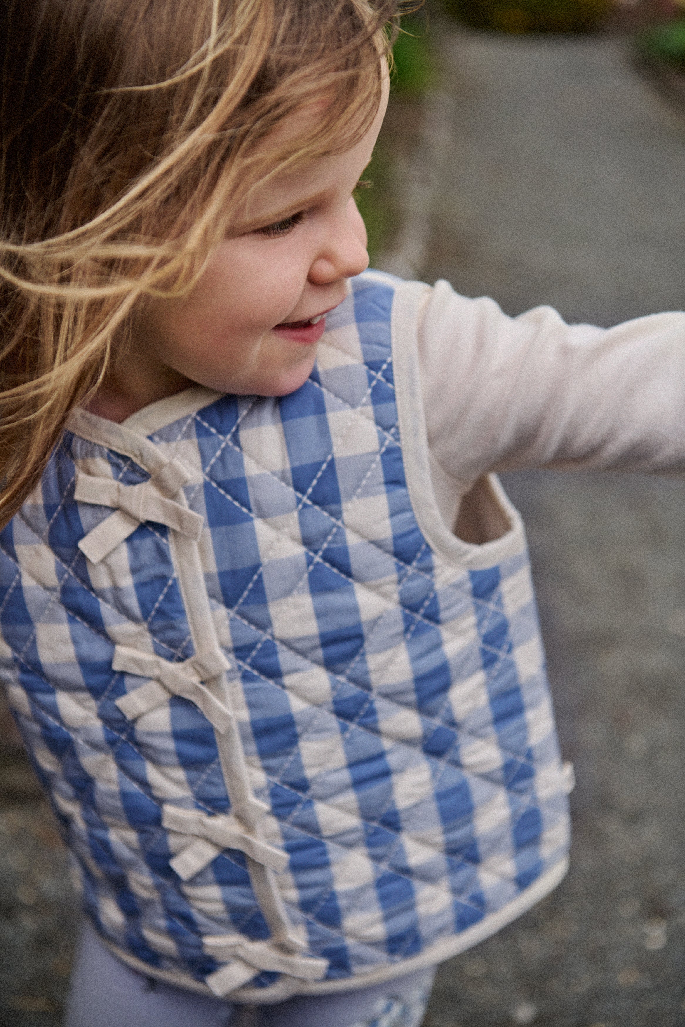 Marlo Quilted Vest - Bluebelle Check