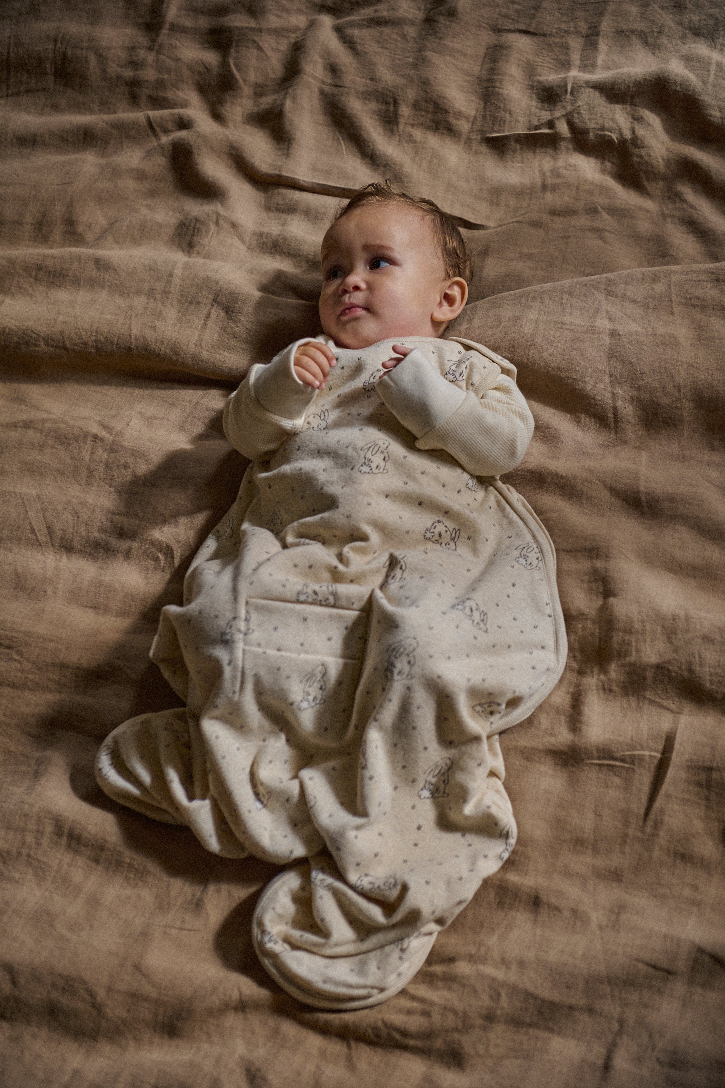 Organic Cotton & Merino Sleeping Bag - Bramble Burrow Sleep Print