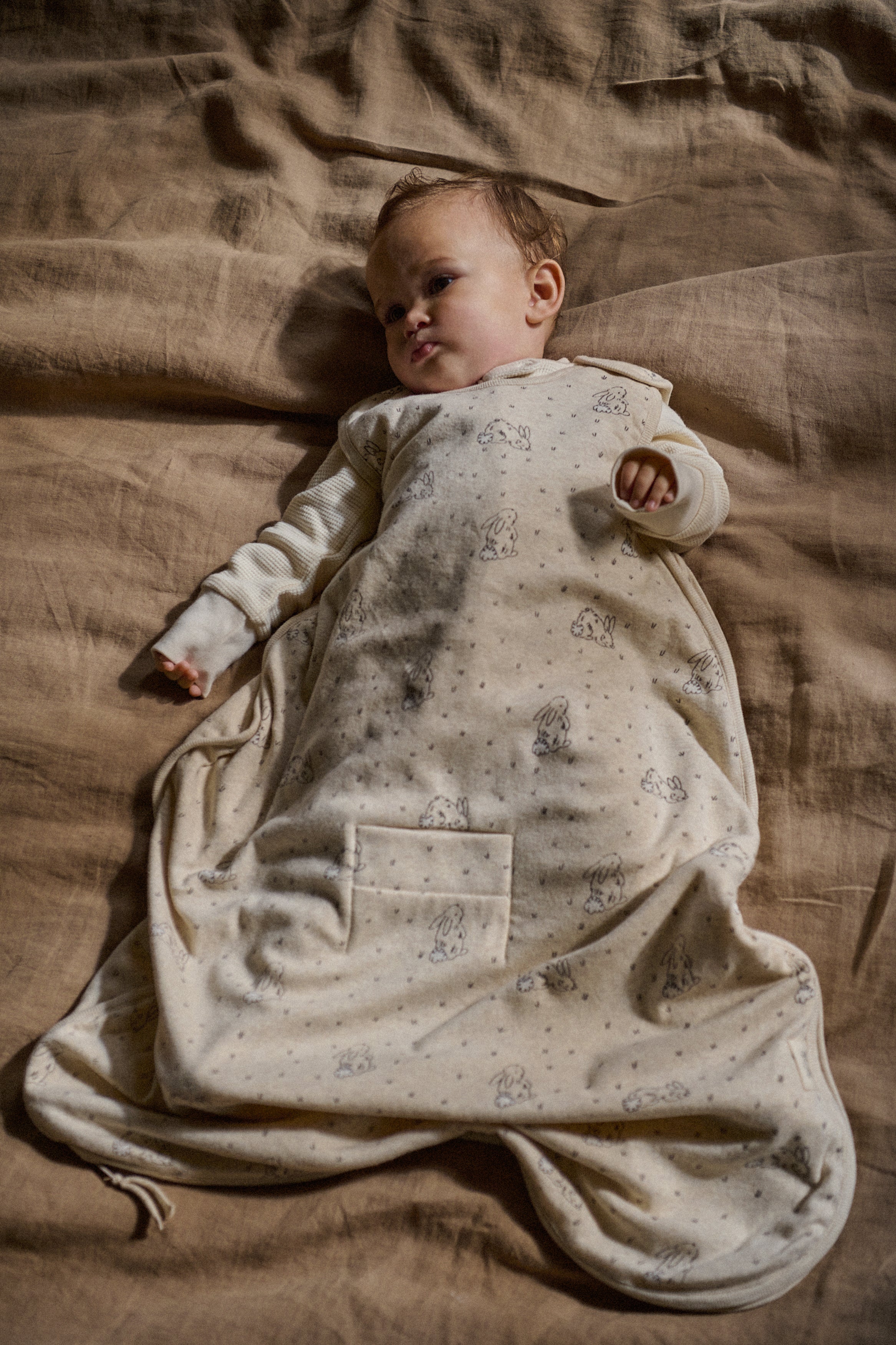 Organic Cotton & Merino Sleeping Bag - Bramble Burrow Sleep Print