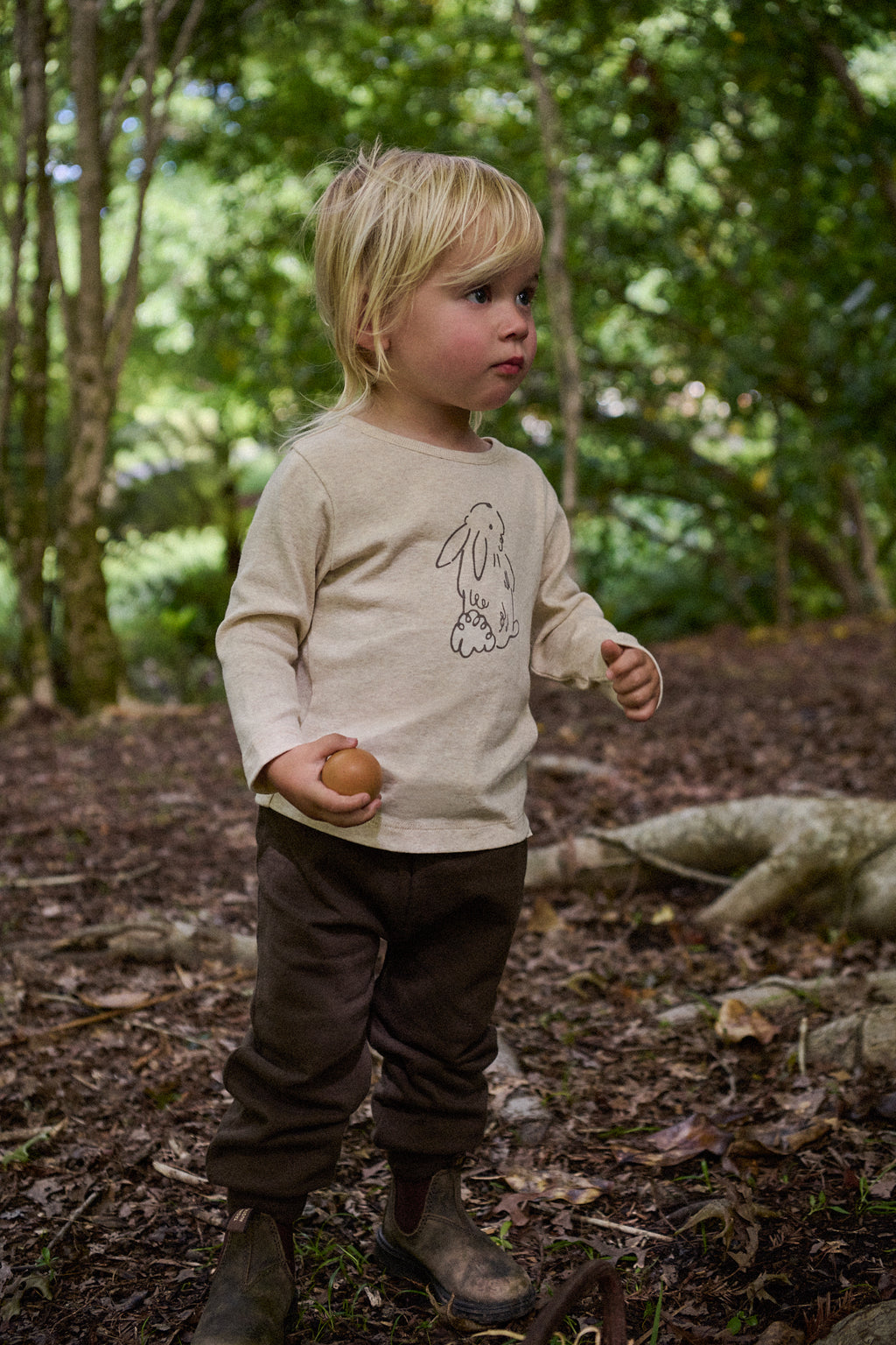 Long Sleeve River Tee - Bramble Bunny Print