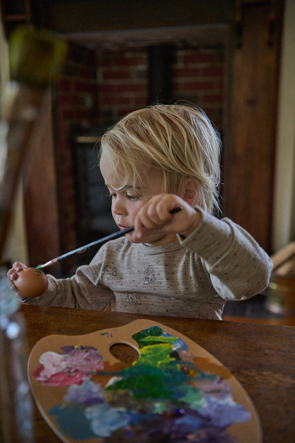 Merino Essentials Long Sleeve Bodysuit - Bramble Burrow Print Merino