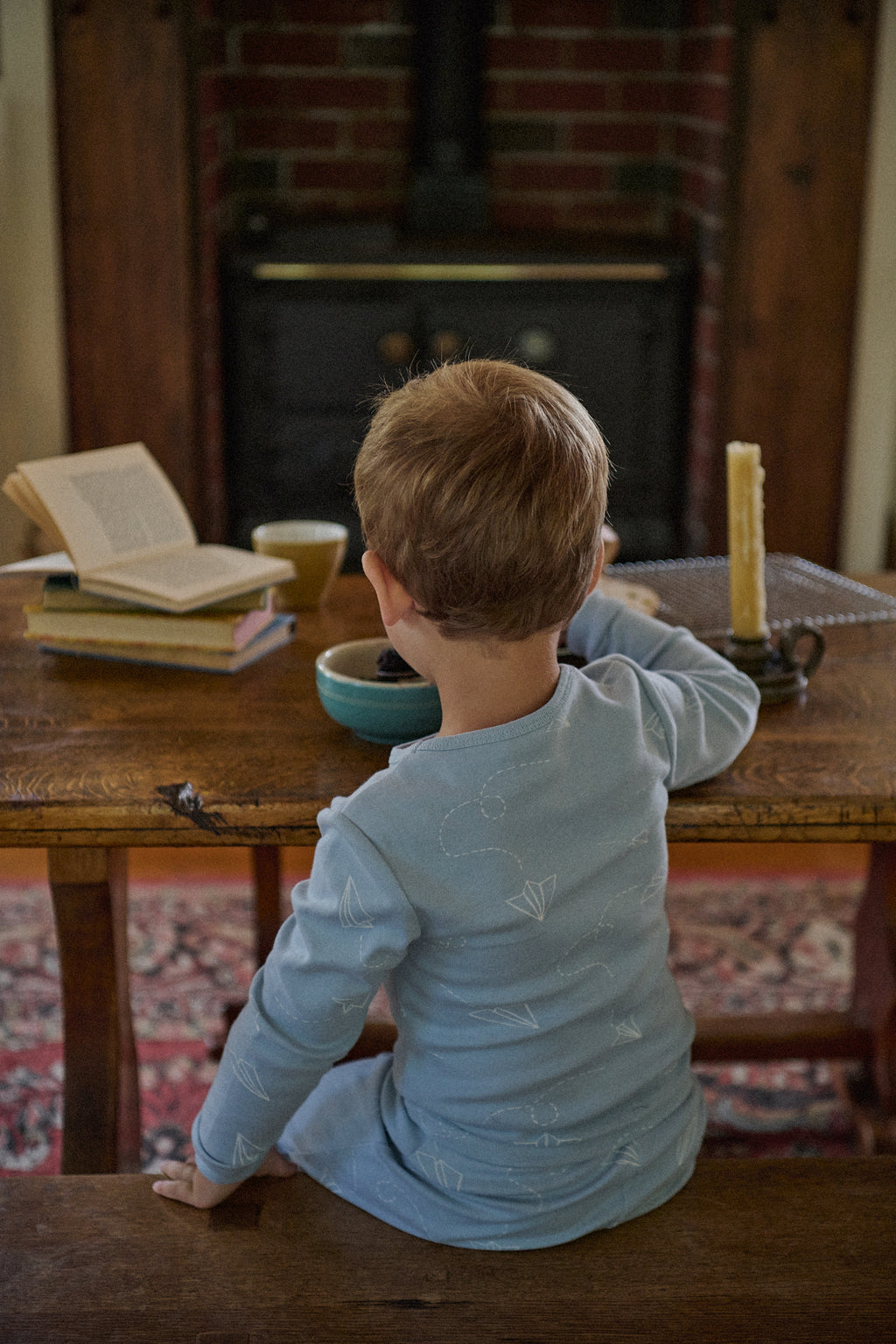 Long Sleeve Pyjamas - Paper Planes Print