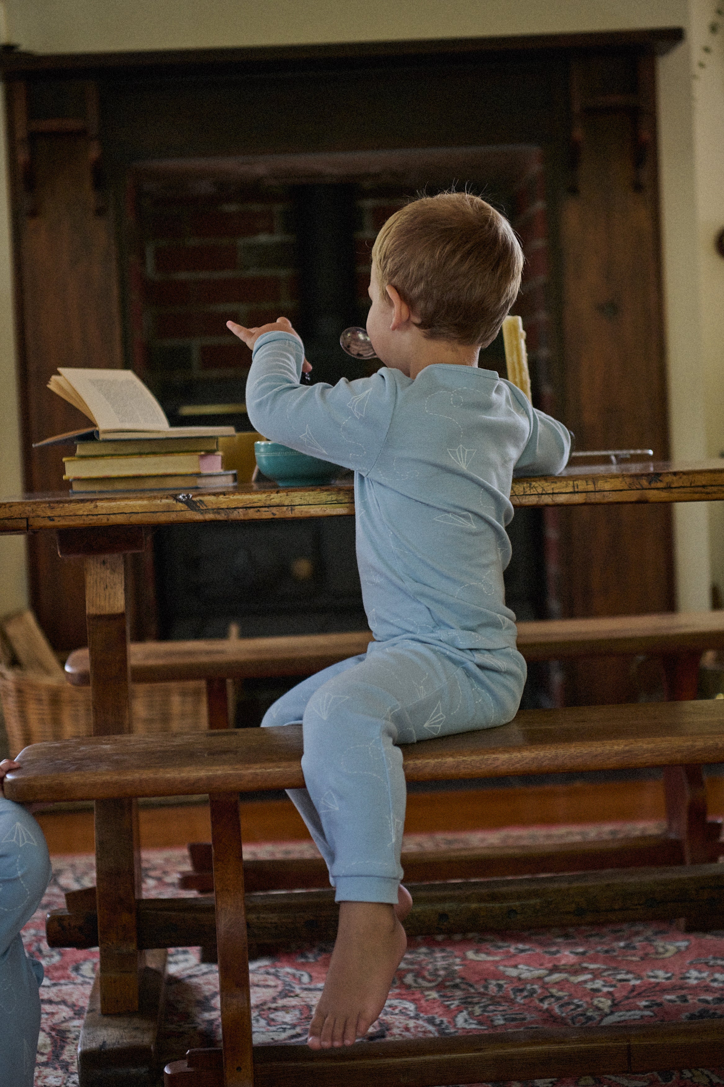 Long Sleeve Pyjamas - Paper Planes Print